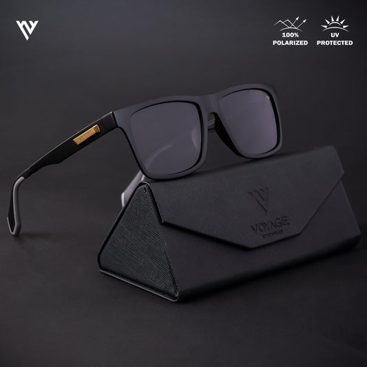 Active Black Polarized Wayfarer Sunglasses - PMG4477