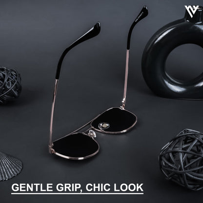 The Muse | Black Polarized Wayfarer Sunglasses - PMG4581
