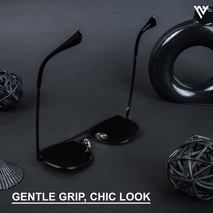 The Muse | Black Polarized Wayfarer Sunglasses - PMG4582