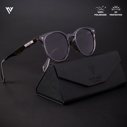 Active Grey Polarized Round Sunglasses - PMG4472