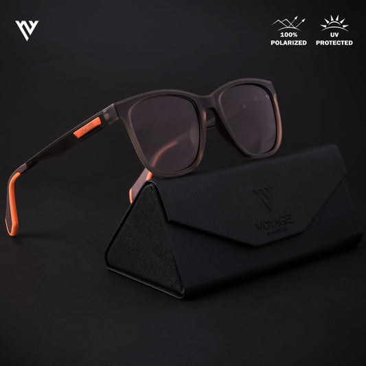 Active Brown Polarized Wayfarer Sunglasses - PMG4466