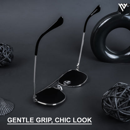 The Muse | Grey Polarized Wayfarer Sunglasses - PMG4583