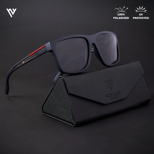 Navy Blue Polarized Wayfarer Sunglasses - PMG4308