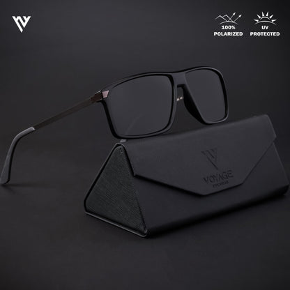 Matt Black Polarized Wayfarer Sunglasses - PMG4447