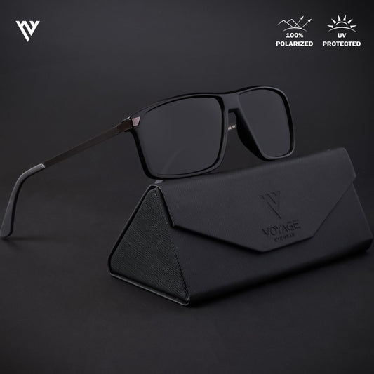 Matt Black Polarized Wayfarer Sunglasses - PMG4447