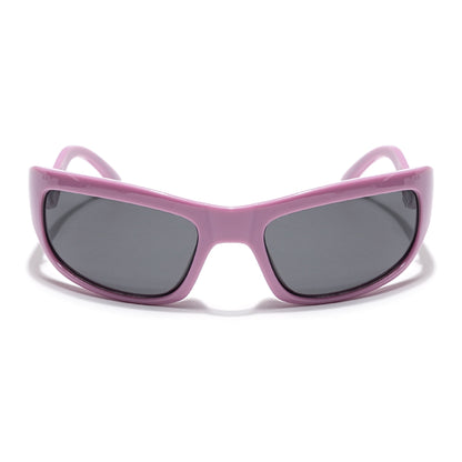 Wrap Around Sunglasses (Black Lens | Voilet Frame - MG5557)