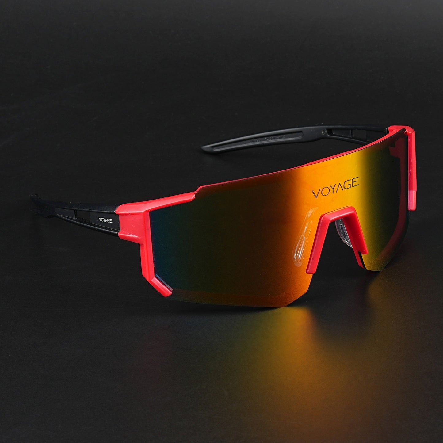 Drift Sunglasses (Multicolor Lens | Red Frame - MG5624)
