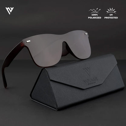Mooze | Brown Polarized Wayfarer Sunglasses | PMG3978