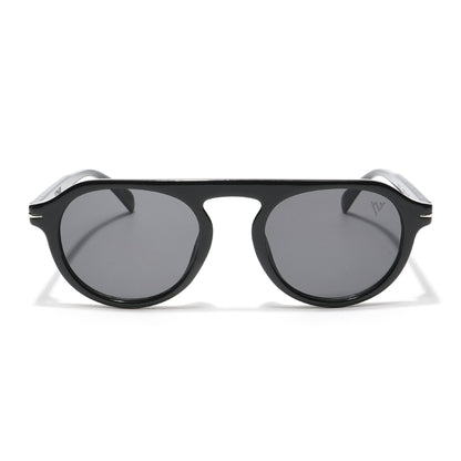 The Townie | Black Round Sunglasses - MG3893