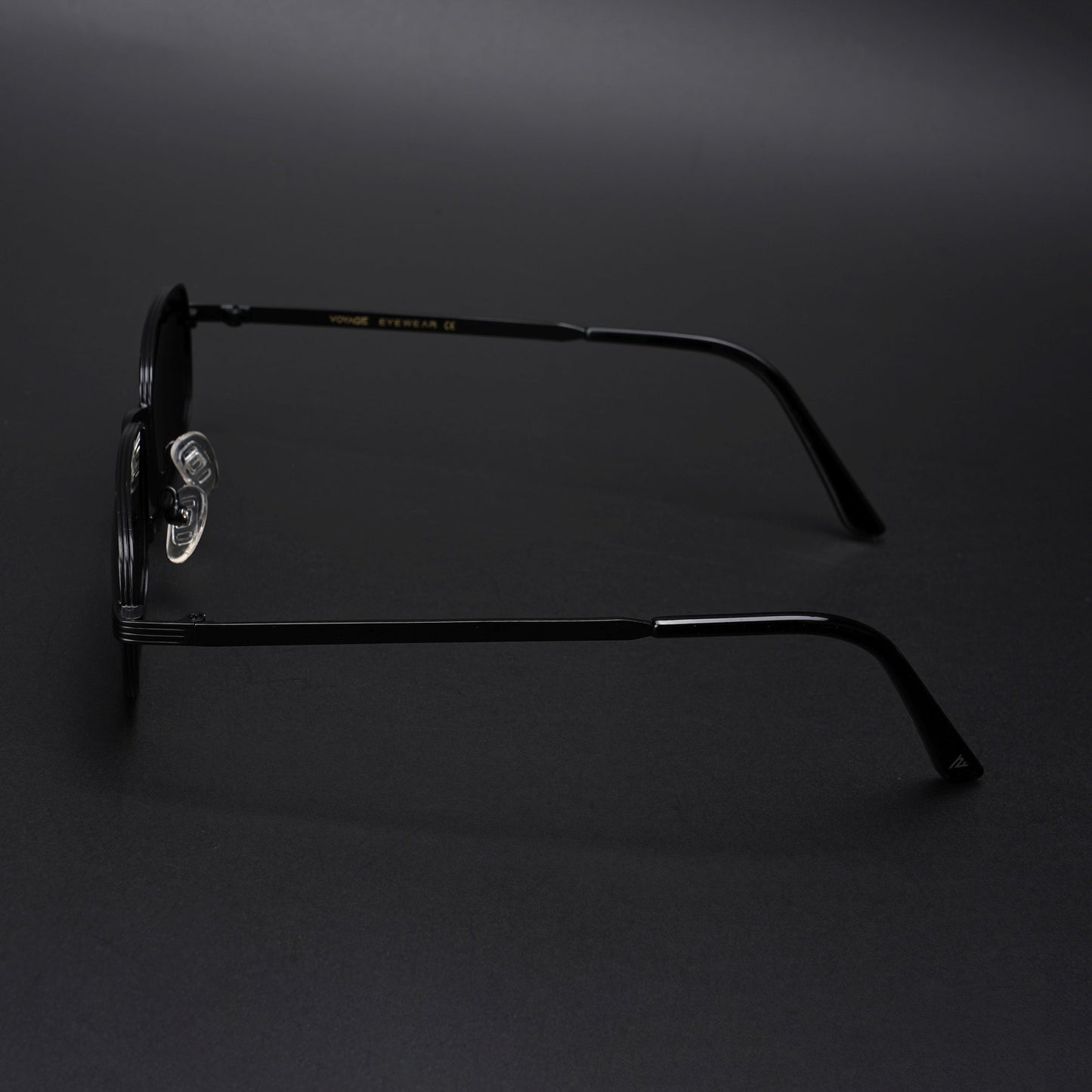 Vesper | Black Polarized Rectangle Sunglasses (Black Lens - PMG5845)