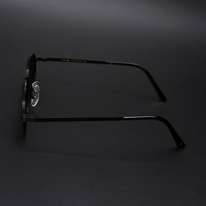 Vesper | Black Polarized Rectangle Sunglasses (Black Lens - PMG5845)