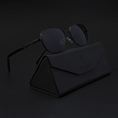 Dash | Black Polarized Unisex Sunglasses | Black Lens - PMG5847