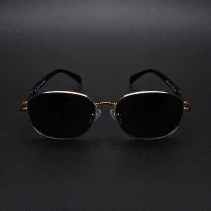 Dash | Gold Polarized Unisex Sunglasses | Black Lens - PMG5850