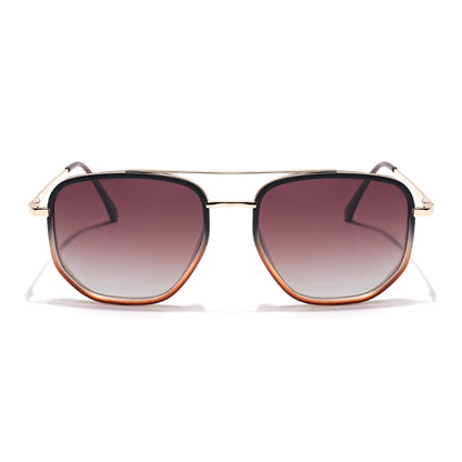 Voyage Select Square Sunglasses (Red & Grey Lens | Black & Brown Frame - SLPMG5968)