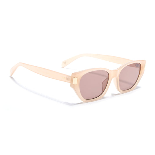 Rectangle Sunglasses for Men & Women (Brown Lens | Light Brown Frame - MG7263)