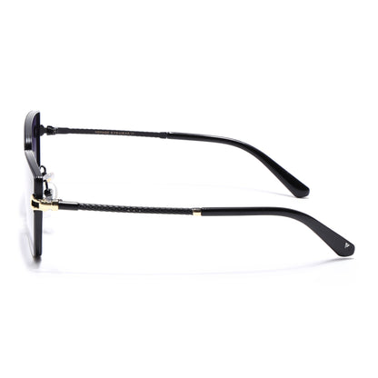 Cateye Sunglasses for Women (Grey & Clear Lens | Golden & Black Frame - MG7109)