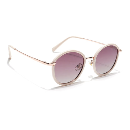 Voyage Select Round Sunglasses (Brown & Clear Lens | Beige Frame - SLPMG6218)