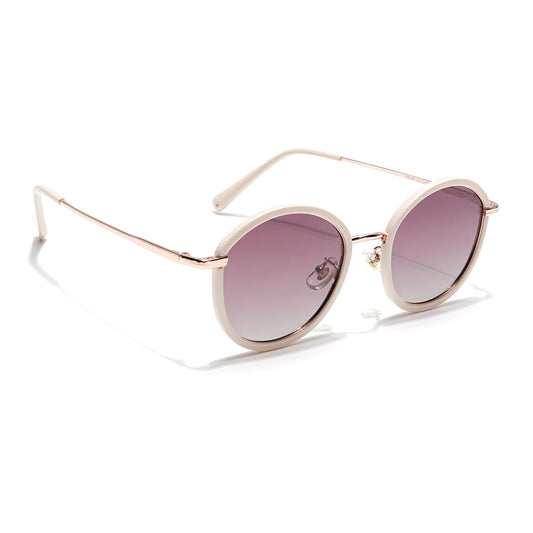 Voyage Select Round Sunglasses (Brown & Clear Lens | Beige Frame - SLPMG6218)