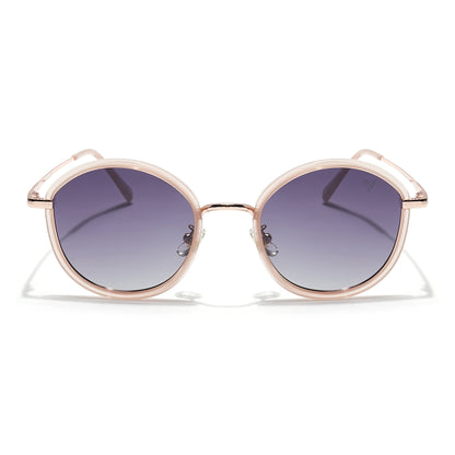 Voyage Select Round Sunglasses (Grey & Clear Lens | Nude Frame - SLPMG6219)
