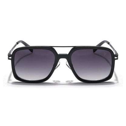 Dusk | Balck Wayfarer Sunglasses | Grey & Clear Lens - MG5861