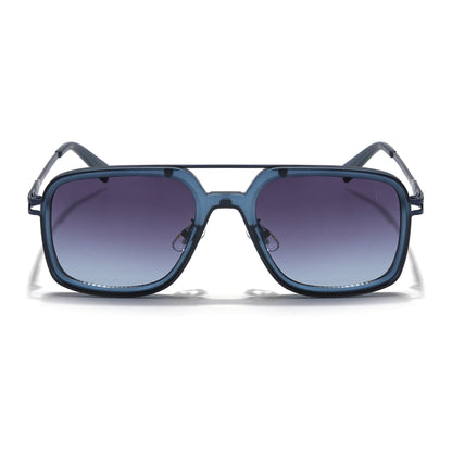 Dusk | Navy Blue Wayfarer Sunglasses | Purple & Clear Lens - MG5862
