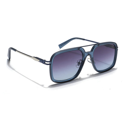 Dusk | Navy Blue Wayfarer Sunglasses | Purple & Clear Lens - MG5862