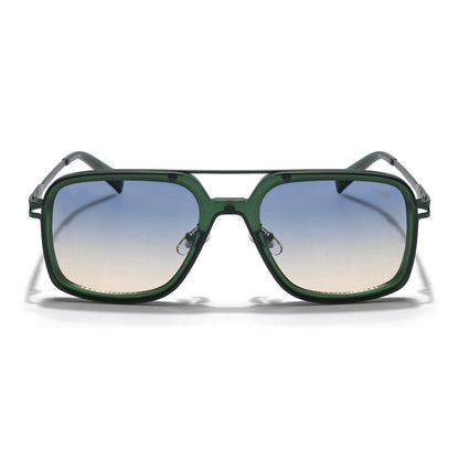 Dusk | Green Wayfarer Sunglasses | Green & Clear Lens - MG5863