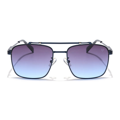 Wayfarer Sunglasses (Grey & Purple Lens | Blue Frame - MG6043)