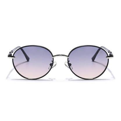 Shadow | Black Round Sunglasses | Grey & Pink Lens  - MG6733