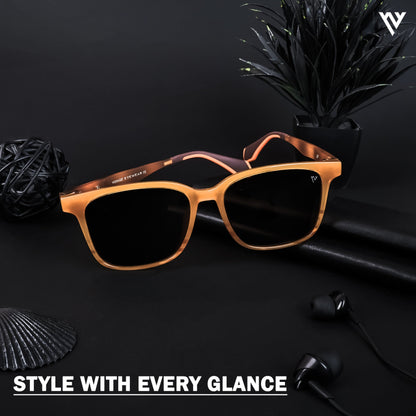 Active Brown Polarized Wayfarer Sunglasses - PMG4462