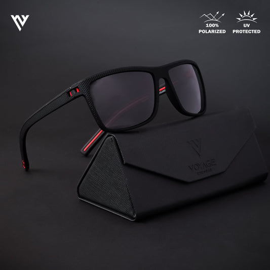 Black Polarized Wayfarer Sunglasses - PMG4293