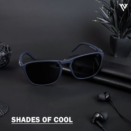 Navy Blue Polarized Wayfarer Sunglasses - PMG4305