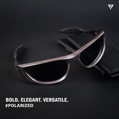 Echelon | Copper & Black Polarized Wrap Around Sunglasses - PMG4021
