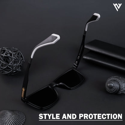 Active Black Polarized Wayfarer Sunglasses - PMG4477