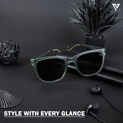 Active Green Polarized Wayfarer Sunglasses - PMG4468