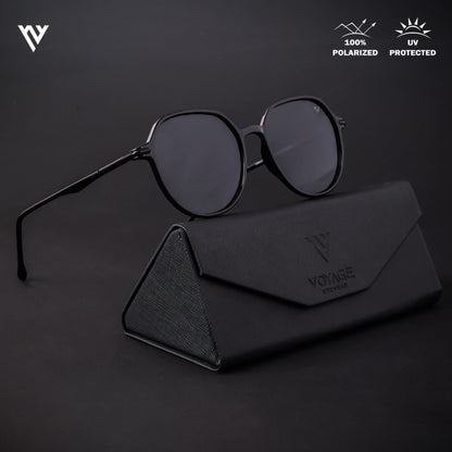 Grit | Shine Black Polarized Round Sunglasses - PMG4297