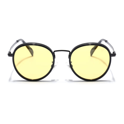 Captain | Yellow Round Polarized Sunglasses - PMG7251