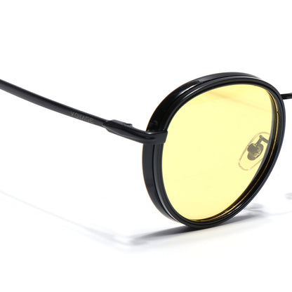 Captain | Yellow Round Polarized Sunglasses - PMG7251