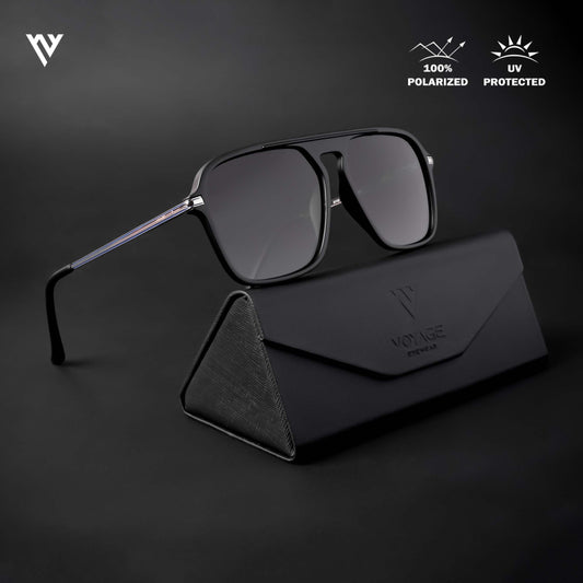 Aether | Purple & Clear Polarized Wayfarer Sunglasses - PMG4577