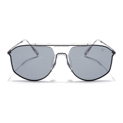 Voyage Select Wayfarer Sunglasses (Grey Lens | Black & Transparent Frame - SLPMG6279)