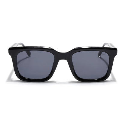Square Sunglasses for Men & Women (Grey Lens | Shine Black Frame - MG7335)