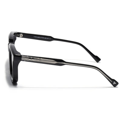 Square Sunglasses for Men & Women (Grey Lens | Shine Black Frame - MG7335)