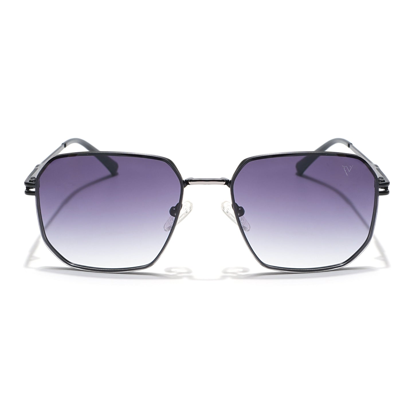 Voyage Select Square Sunglasses (Grey & Clear Lens | Black Frame - SLMG6308)
