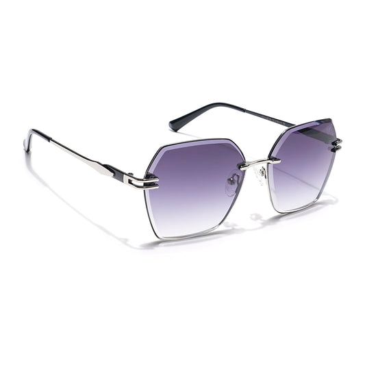 Voyage Select Over Size Sunglasses (Purple & Clear Lens | Grey Frame - SLMG6250)