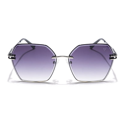 Voyage Select Over Size Sunglasses (Purple & Clear Lens | Grey Frame - SLMG6250)