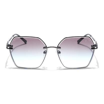 Voyage Select Over Size Sunglasses (Light Grey & Clear Lens | Grey Frame - SLMG6251)