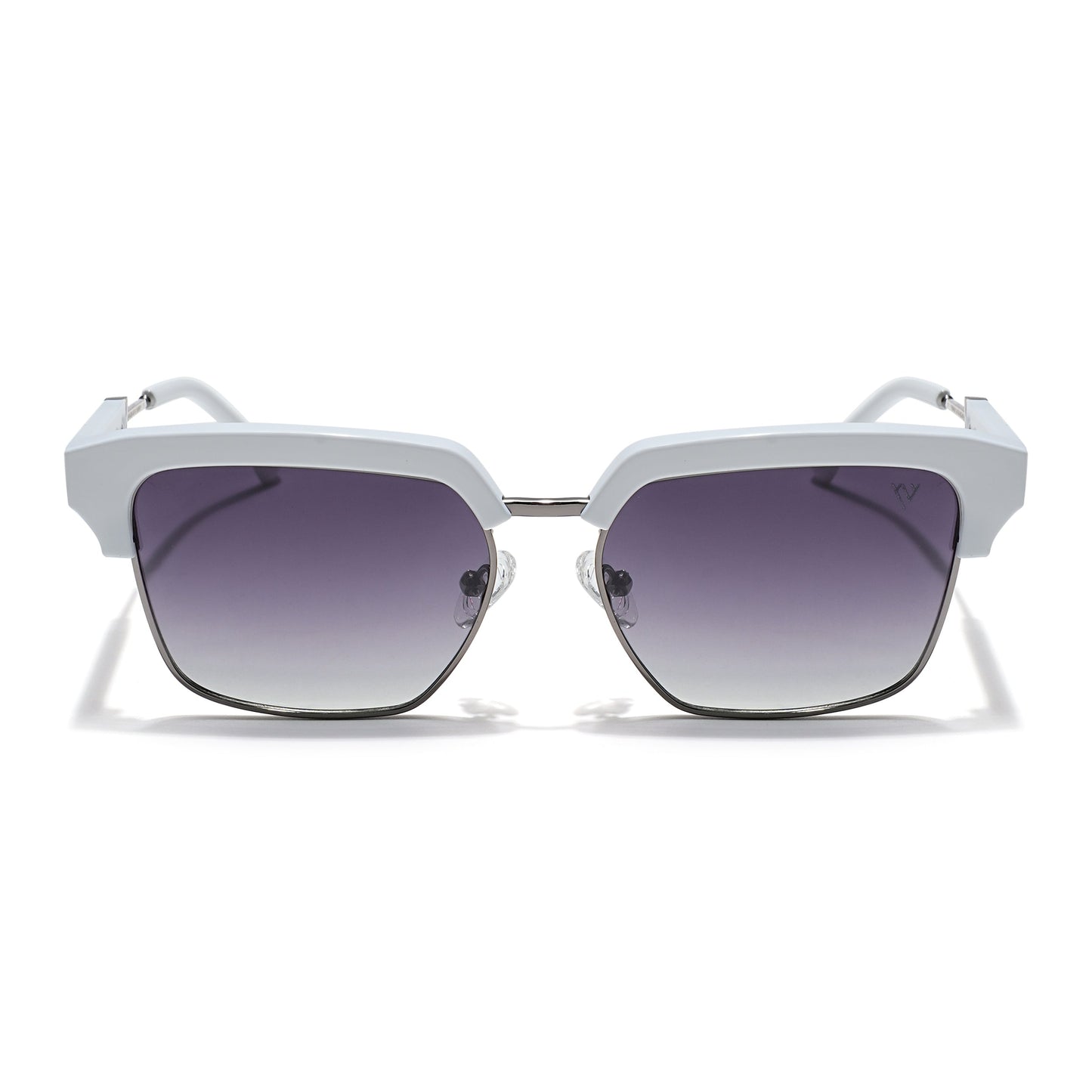 Voyage Select Square Sunglasses (Grey & Clear Lens | White & Grey Frame - SLPMG6296)