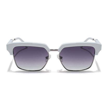 Voyage Select Square Sunglasses (Grey & Clear Lens | White & Grey Frame - SLPMG6296)