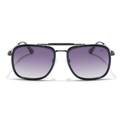Voyage Select Wayfarer Sunglasses (Purple & Clear Lens | Black & Grey Frame - SLPMG6256)
