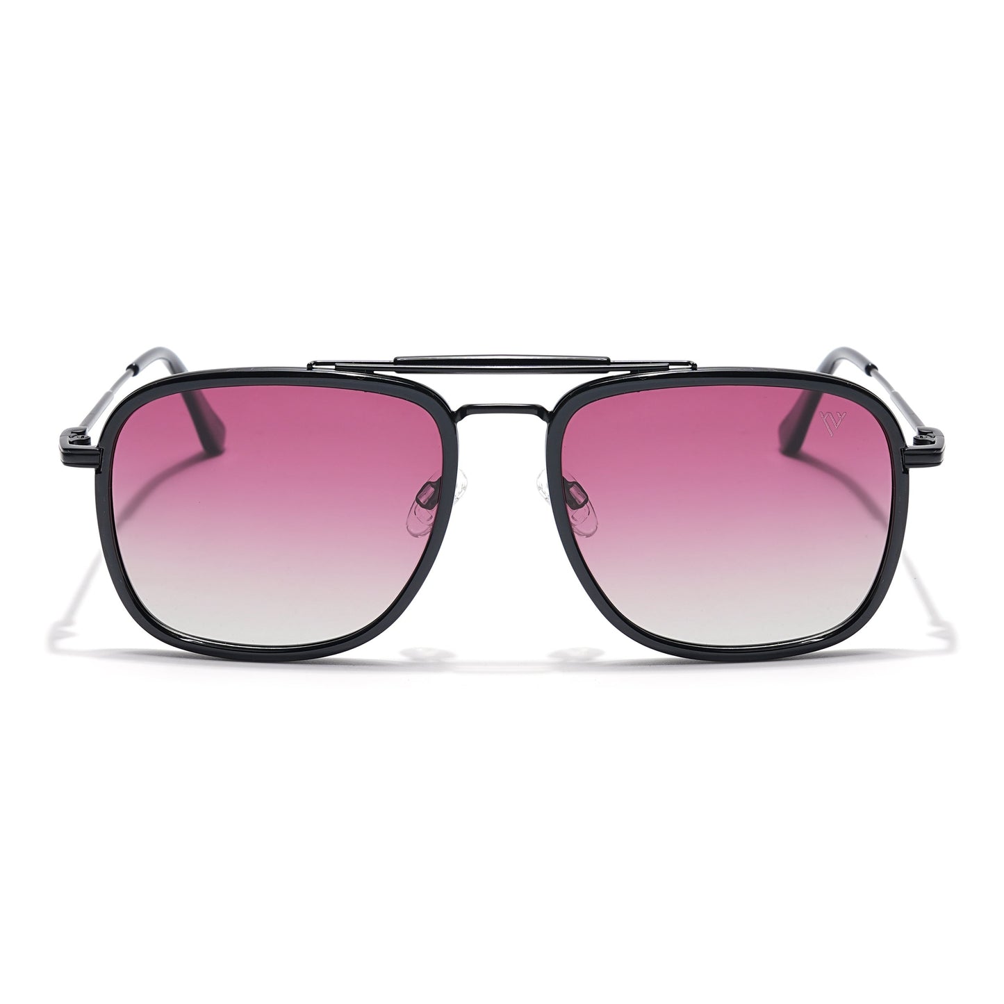 Voyage Select Wayfarer Sunglasses (Light Pink & Clear Lens | Black Frame - SLPMG6258)